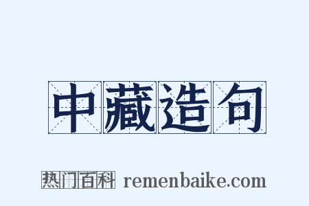 中藏造句是什么意思的图片